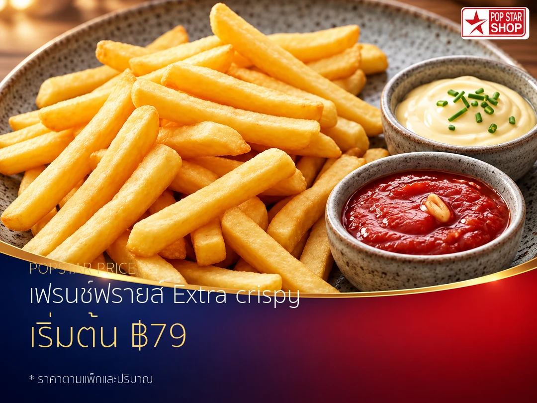 เฟรนช์ฟรายส์ Extra crispy — ราคาเริ่มต้น ฿79